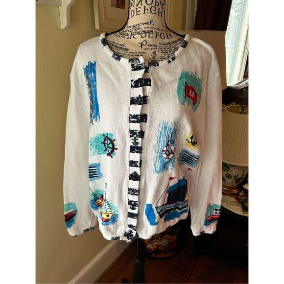 Vintage Sportelle Sailboat Cardigan - Picture 12 of 12